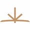 Ekena Millwork Alberta Timber Gable Bracket, Western Red Cedar, 108"W x 54"H x 1 1/2"D x 5 1/2"F, 12/12 Pitch GBW108X54X0206ALB00SWR - alternate 1